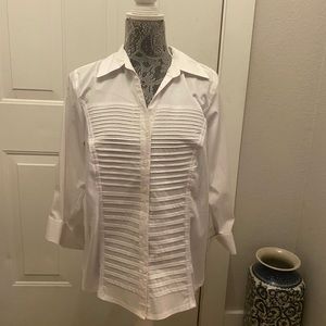 White button up top.